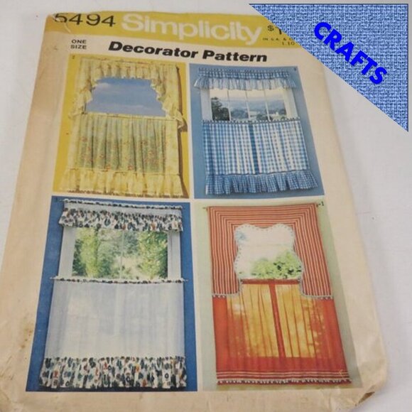 Simplicity 5494 Sewing Pattern Curtains 4 designs (complete) - Picture 1 of 9